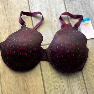 Warners 38C underwire bra leopard print NWT